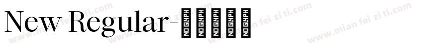 New Regular字体转换